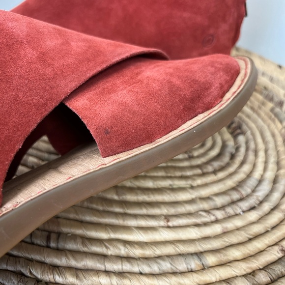 Born Iwa Suede Sandals Rust Orange Leather 8 - Picture 11 of 11